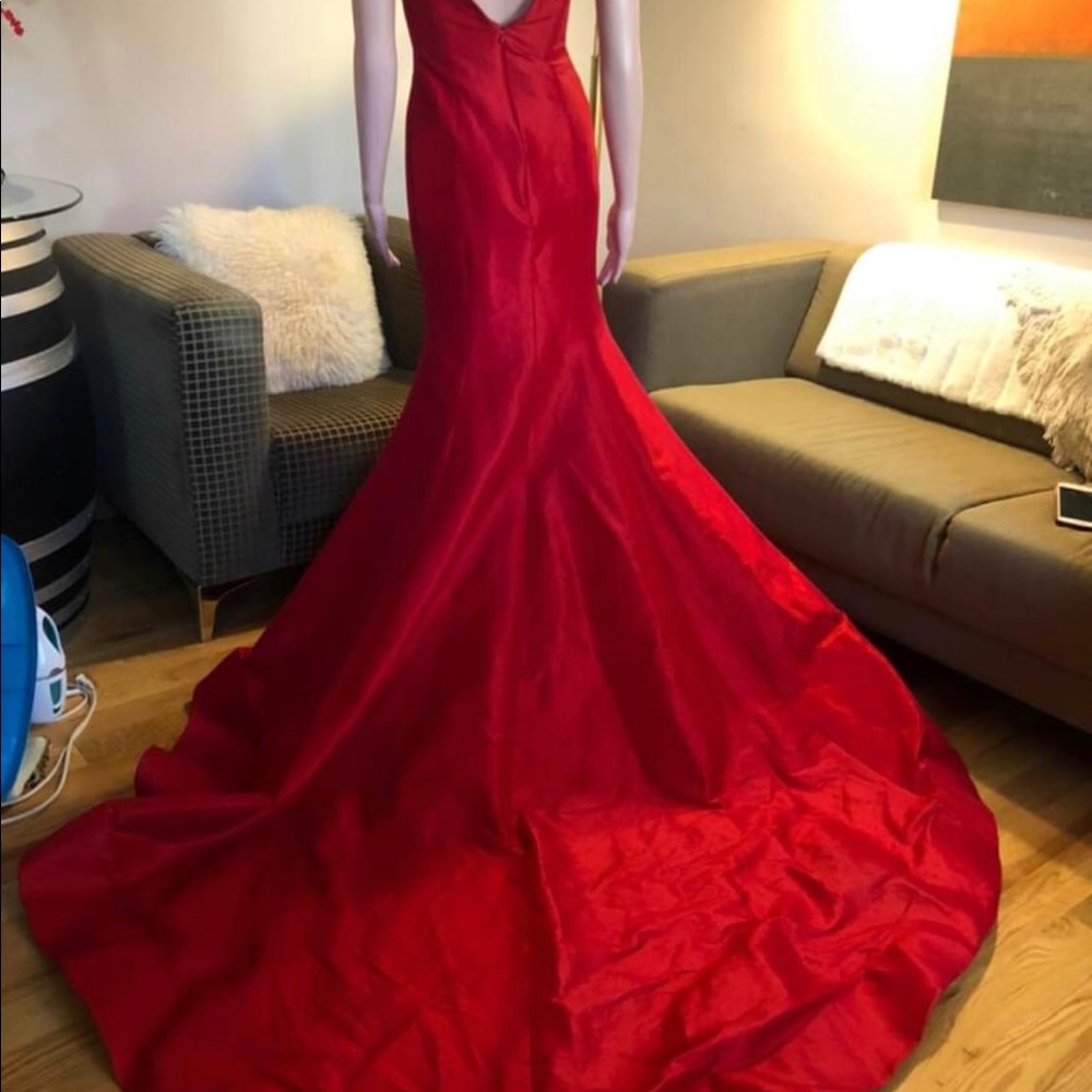Red Jovani Couture Gown - Picture 3 of 4